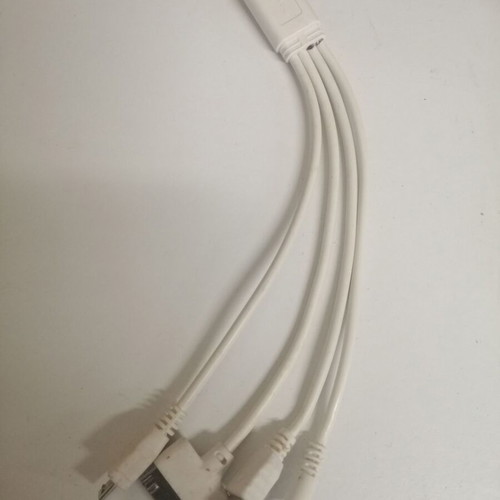 USB charging cable with 4 different ends used for repair or spare parts