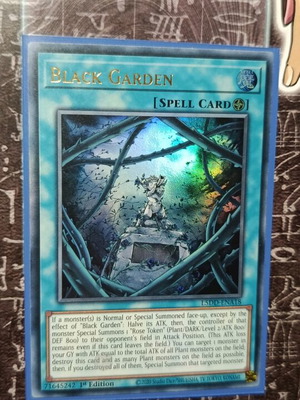 Black Garden Spell Card like new with Ultra Pro sleeve