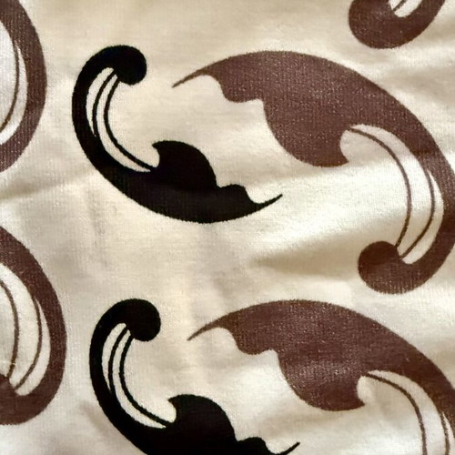 Odysseyten bikini set size M white with black and brown print like new
