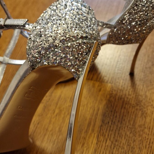 Casadei silver T-strap sandals like new, size 37, stiletto heel