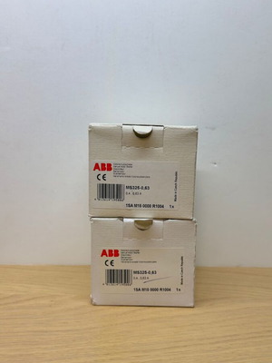 ABB MS325 0.4 0.63A motor starter pack of 2 new