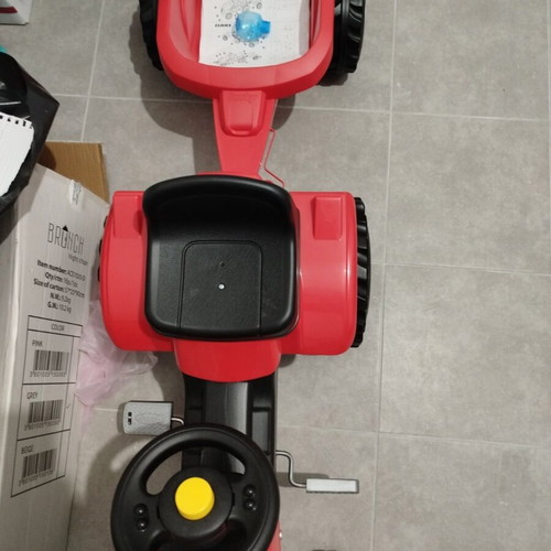 Children's Tractor Bike like new with pedals and trailer