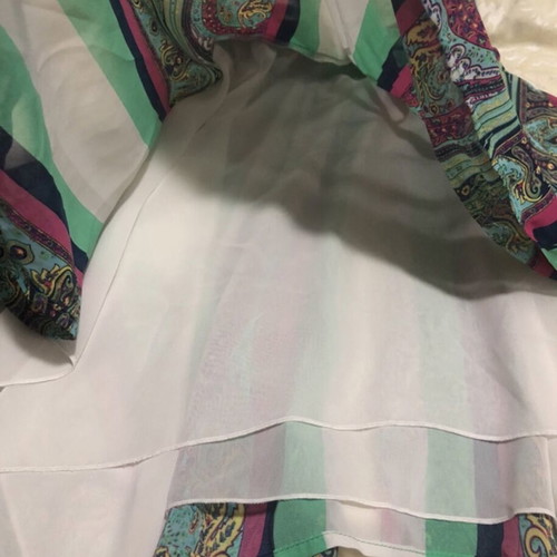 Miss Grant children's summer dress, colorful paisley and stripes, ages 10-12