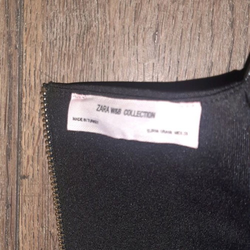 Crop top blouse Zara leather like new, black size M