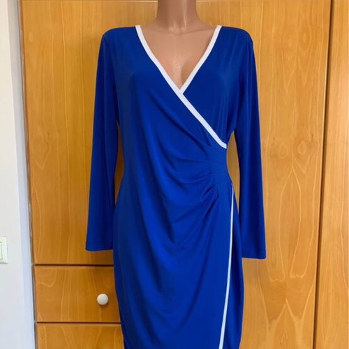 Calvin Klein dress like new, elastic, very fitted, blue