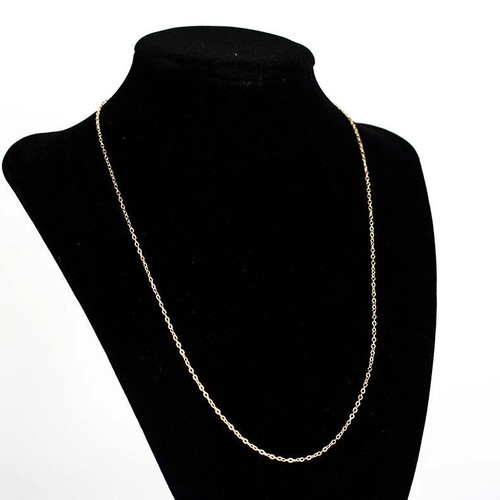 Gold plated necklace chain with clasp and extension, new