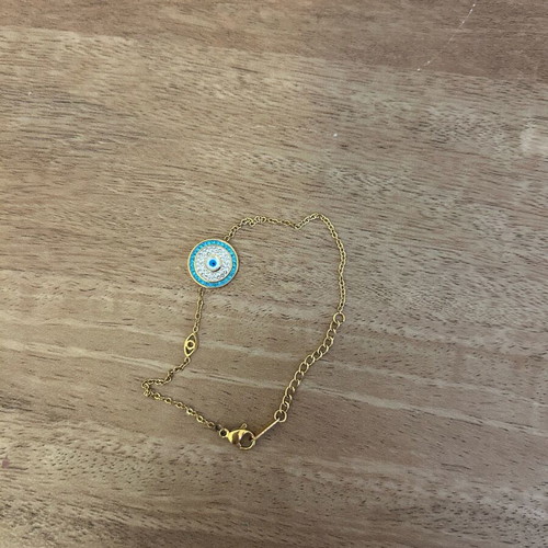 Steel eye bracelet in gold color like new