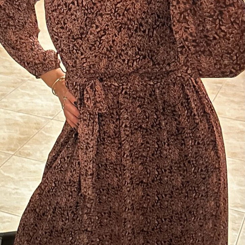 Floral maxi dress like new with transparency and knee-length lining Owtwo