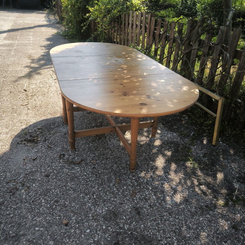 Folding table used, practical for kitchen and dining