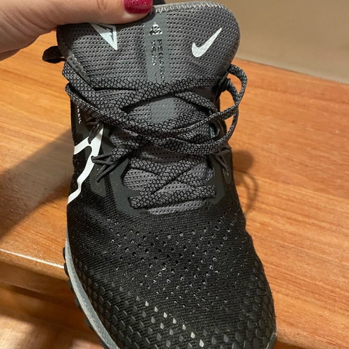 Nike trail running shoes size 44.5 like new, black and white