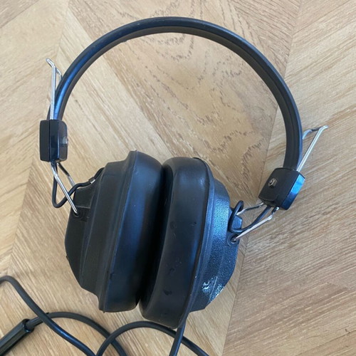 Gamma HP 110A headphones used, vintage from 1970, wired