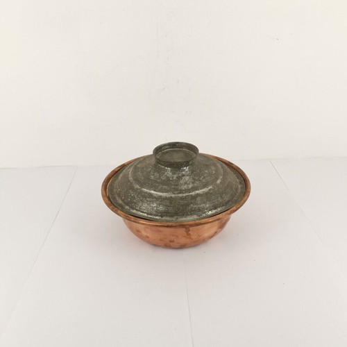Copper pot used, vintage 1950s