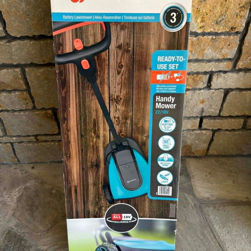 Gardena Battery Lawn Mower new with 18V Battery and Charger
