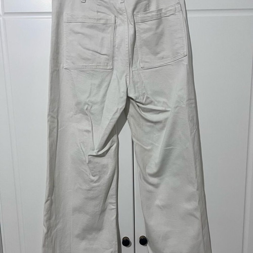 White denim jeans with fringes Zara like new, high waist, size XL