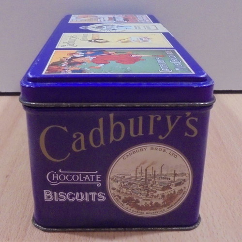 Cadbury's old metal chocolate biscuit tin used, empty