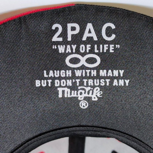 2Pac Thug Life Outlaw Snapback Hat new, red and black