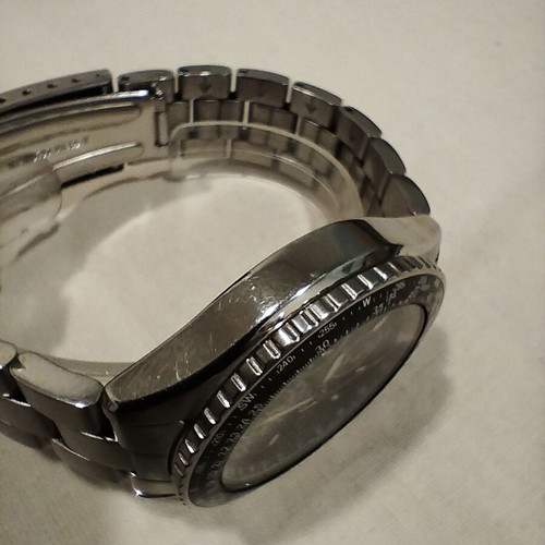 Seiko Flightmaster pilot quartz chronograph 100m wristwatch used