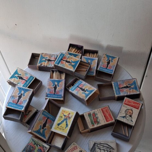 Lot of old matchboxes