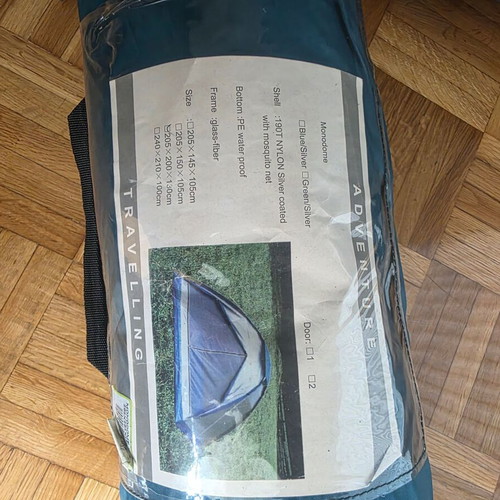 Tent for 2 people like new, 2.05x200x130 cm