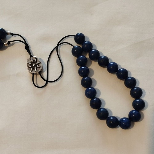 Worry beads with lapis lazuli semiprecious stones new