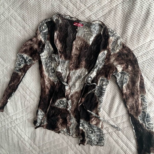 On Line cardigan brown, like new, size small