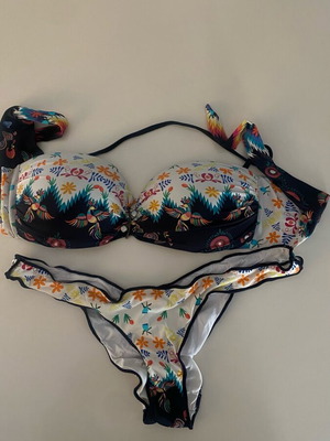 Despi XL bikini strapless like new, black and white