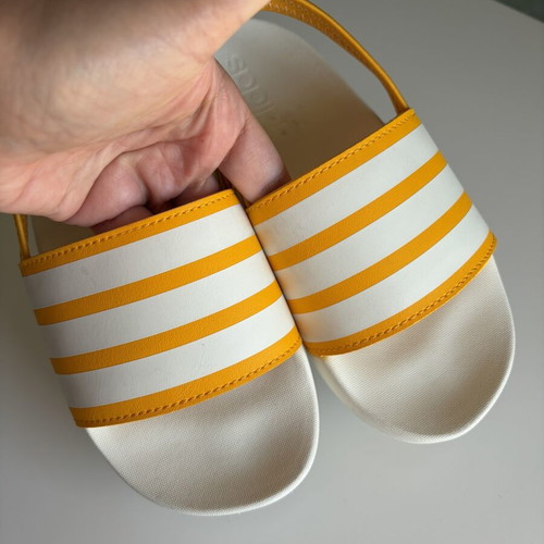 Adidas kids sandals, white and yellow, size 31