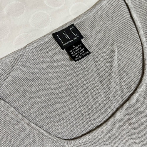 I.N.C vintage blouse like new, gray, size M with 3/4 sleeves
