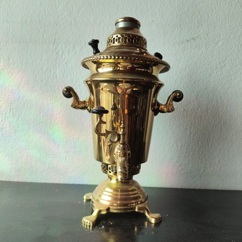 Soviet decorative samovar vintage metal with base stamp used