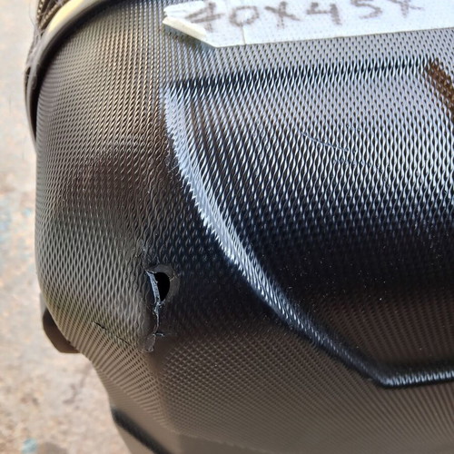 Plastic suitcase used with wheels 70x45x28 black