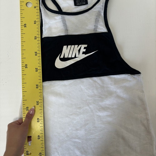 Nike white and black net gym top shirt XS like new