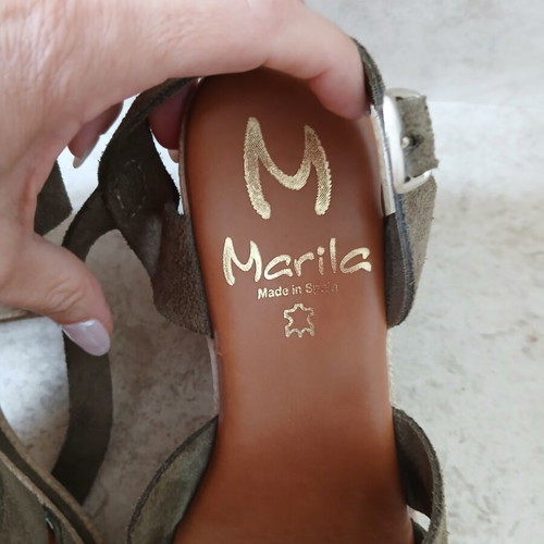 Marila leather sandals like new, khaki beige, size 37