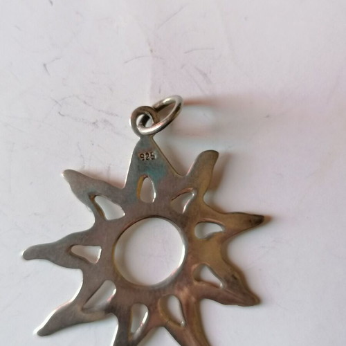 Silver 925 pendant pierced sun new