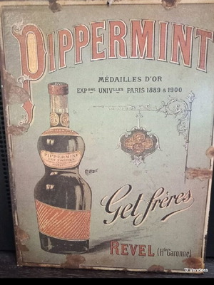 Old metal advertising frame used 26cm×35cm