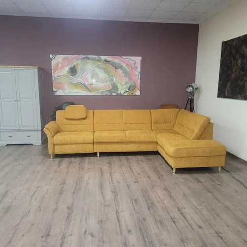 Dakar corner sofa new, cinnamon fabric with electric relax mechanism