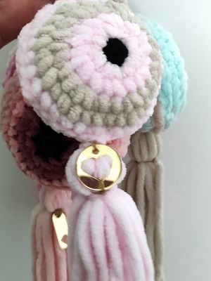Velvet knitted eyes for babies