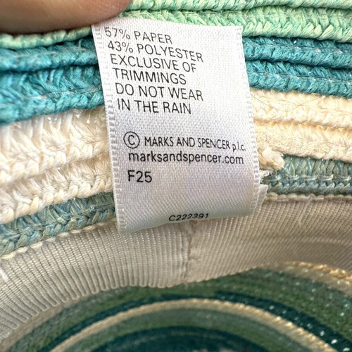 Marks & Spencer striped summer bucket hat like new, size S