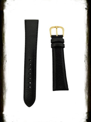 Λουράκι δερμάτινο μαύρο ρολογιού χειρός 20mm id21