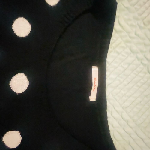 Badila sweater used, polka dot, black and white, one size