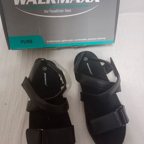 Walkmaxx men's sandals new, size 46, black