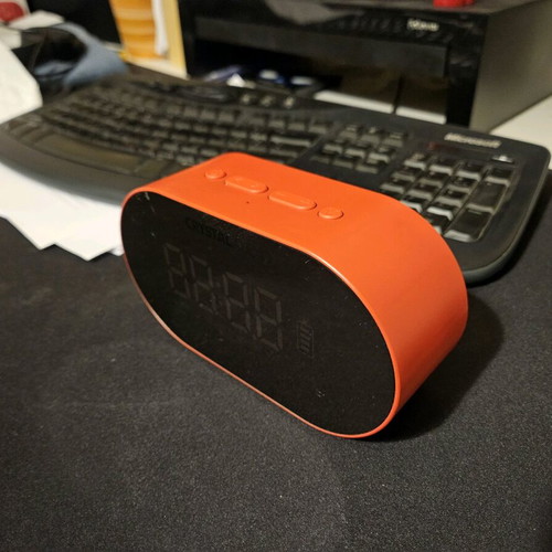 Crystal Audio Alarm Clock BTC1R Bluetooth Speaker like new