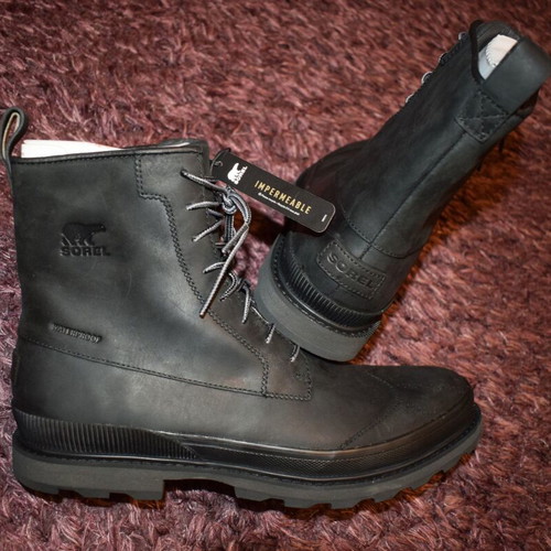 Sorel Madson waterproof mid black shoes, new, size 44.5