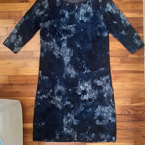 Velvet blue Zara dress used, size M/L, slightly elastic