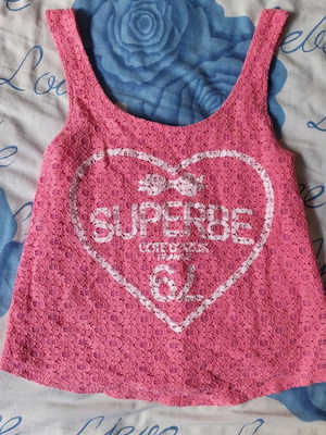 Bershka women's pink tank top like new, small