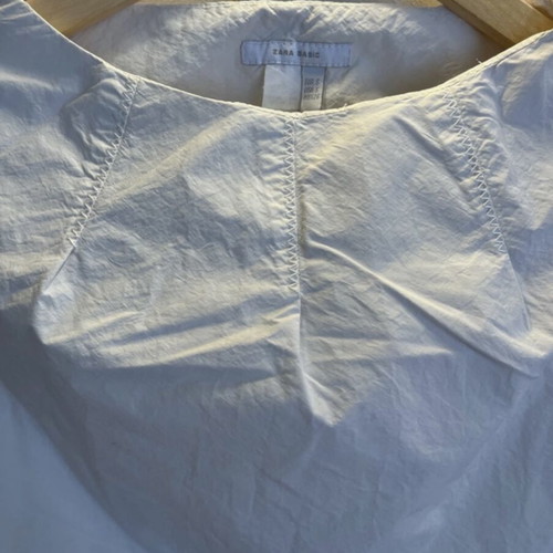 Zara polyester top and skirt set used, off white, size XS
