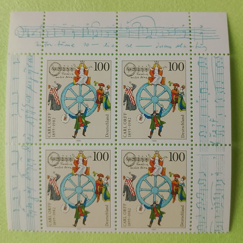 German stamps mint condition, 1995 first day cover Bonn, sealed block