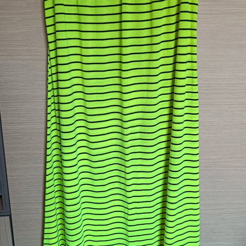 Maxi dress fluo strapless used, yellow