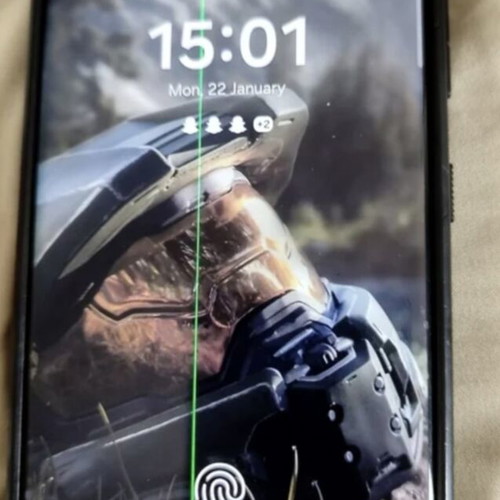 Samsung S21 Ultra screen with line and black spot, used