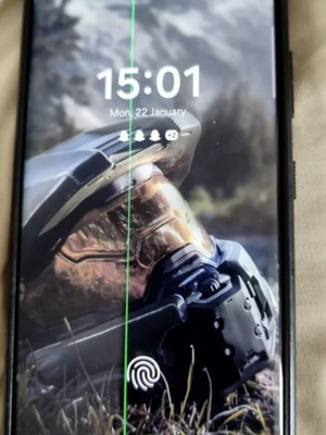 Samsung S21 Ultra screen with line and black spot, used