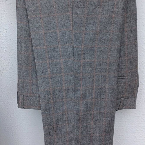 Men's gray wool double-breasted suit Portobello's new